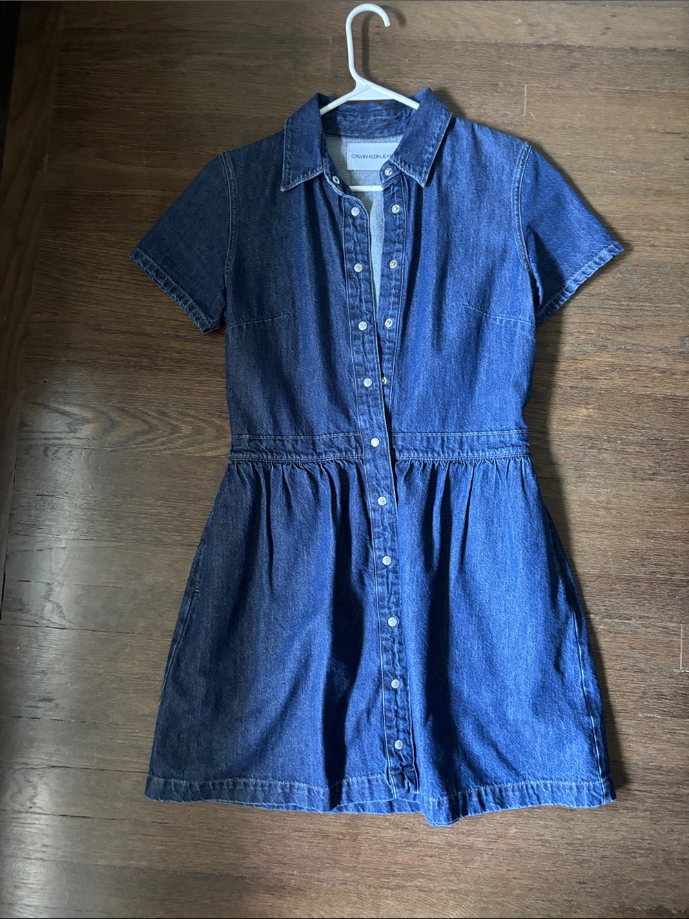 Calvin Klein Jeans Indigo Denim Mini Shirt Dress